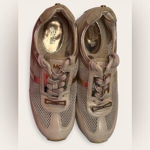 MICHAEL Michael Kors Women's Rose Gold and Beige Sneakers